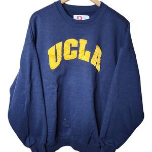 Vintage Dodger UCLA Sweatshirt 80s 90s Big Logo Spellout Blue Size XL USA Made